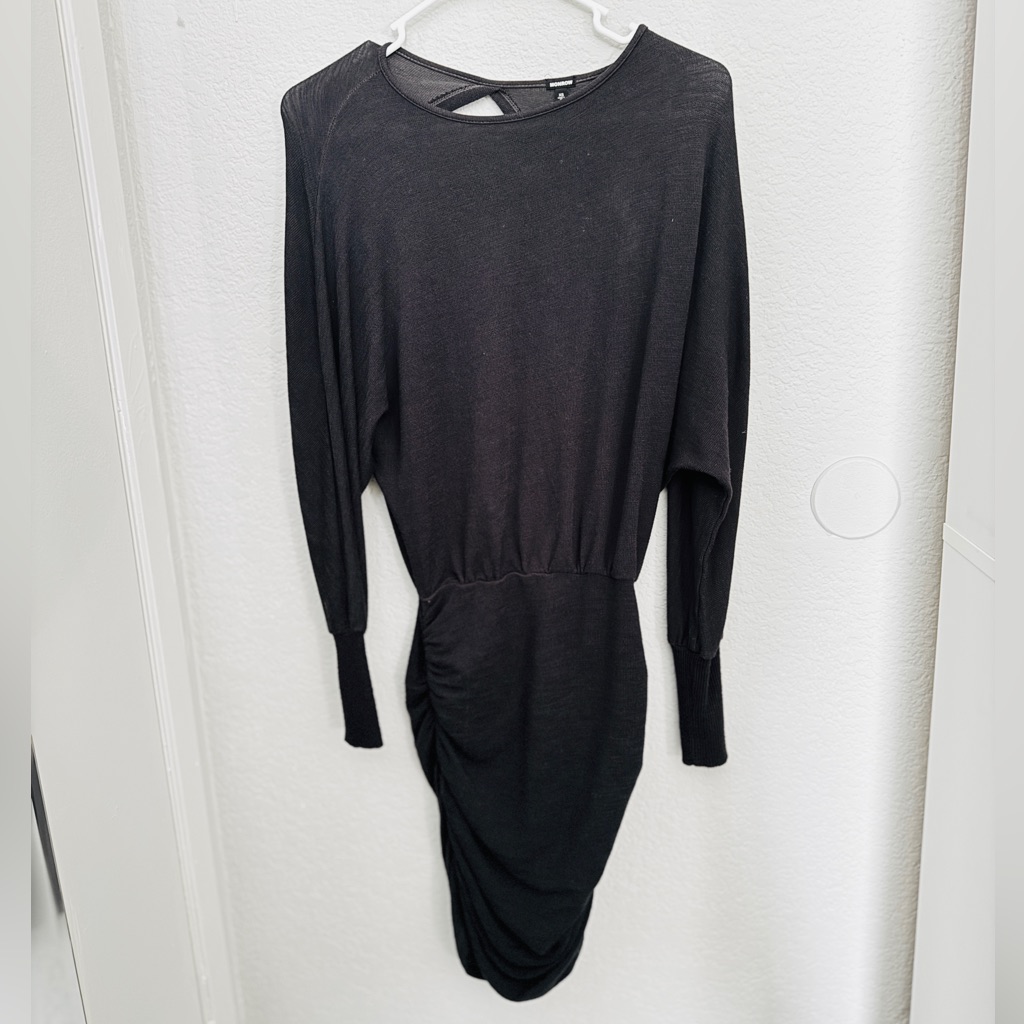 Monrow Open Back Mini Supersoft Dress Xs